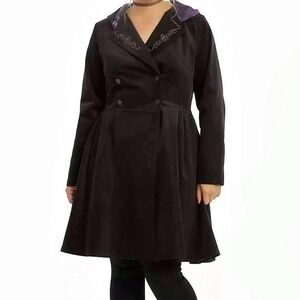 The Nightmare Before Christmas Disney Trench Coat‎ Black Velvet Corset Back - 2X